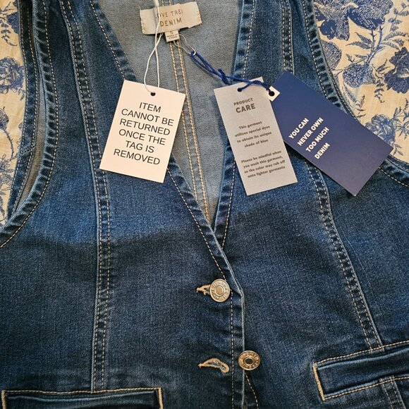 Bronco Denim Vest Small - Picture 3 of 7